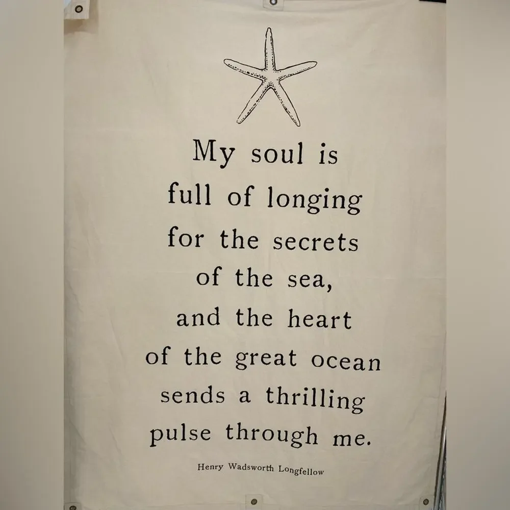 Coastal Wall Hanging‎ Quote By Henry Wadsworth Longfellow
